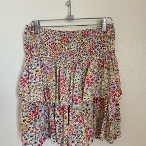Floral Smocked Women's Skirt